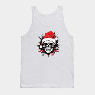 Christmas Celebration with a Skull Twist Tank Top